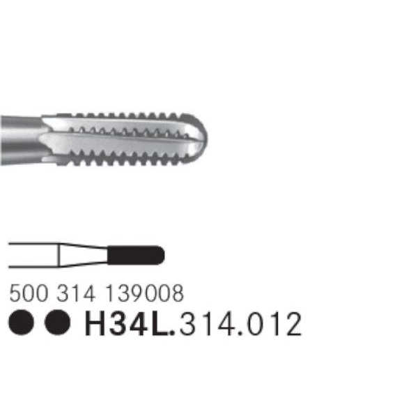 Komet HM skrubfræser cylinder FG H34L/012, 5 stk