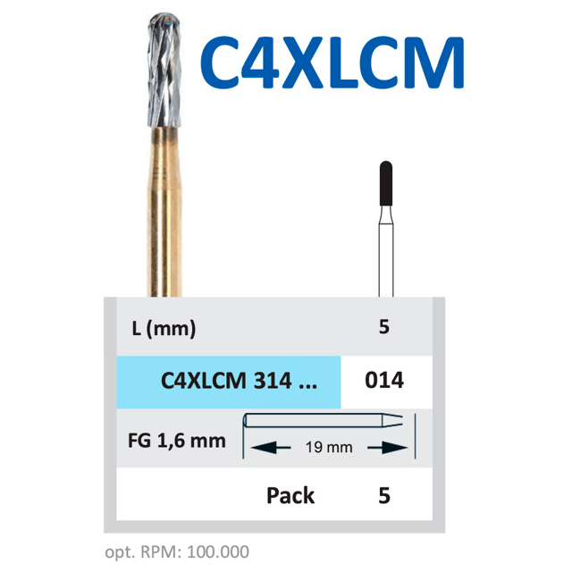 Horico skrubfræser FG C4XLCM/014, 5 stk.
