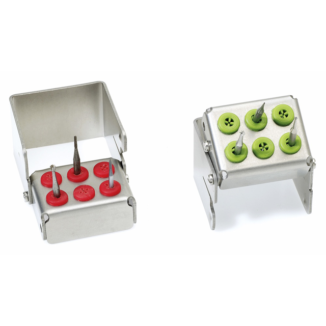 Nichrominox Plug In borholder, grøn, til 6 bor