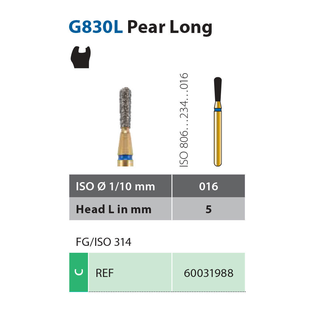 Diatech diamant pære FG G830L-016-05.0-C, grøn, 5 stk