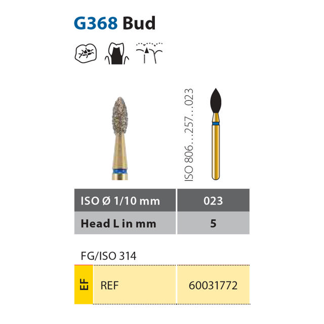 Diatech diamant fodbold FG G368-023-5-XF gul 5 stk
