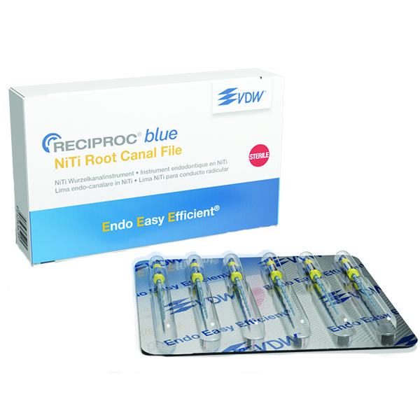 VDW Reciproc Blue file 25 mm, R50 gul, 6 stk.