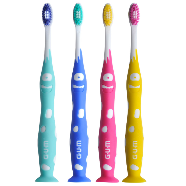 Gum tandbørster 902, junior Monster, blød, 12 stk.