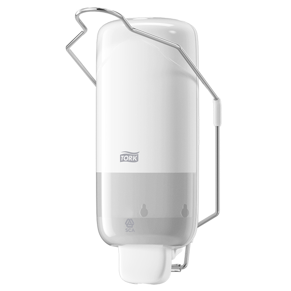 Tork S1 sæbedispenser med albuegreb, hvid