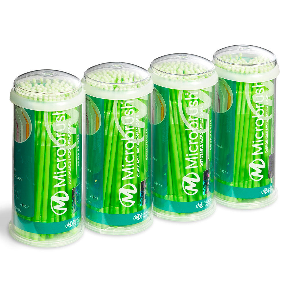 Microbrush Regular grøn, 4 x 100 stk.