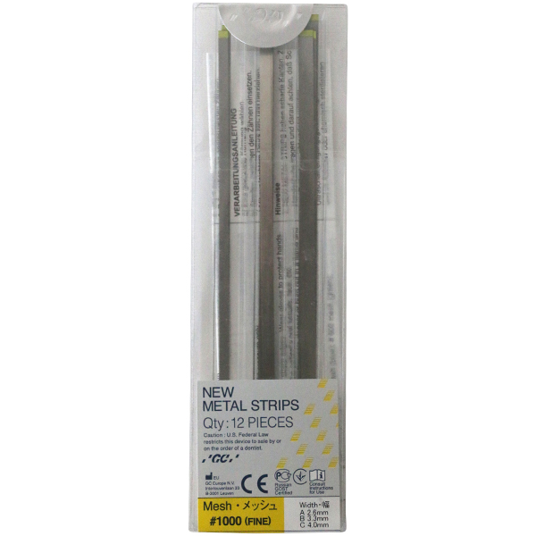 GC New Metal Strips gul Mesh, ass. bredde, 4x3 stk