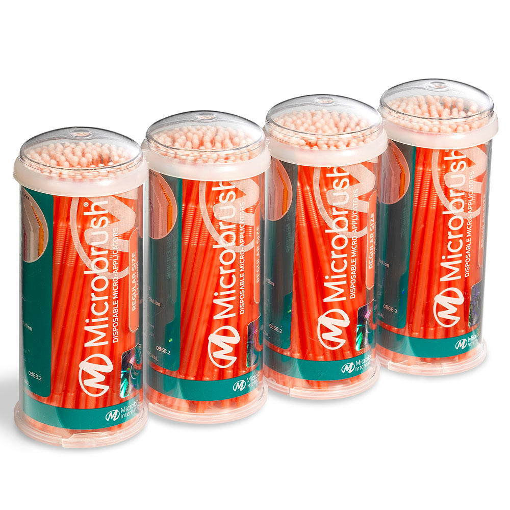 Microbrush Regular fersken, 4 x 100 stk.