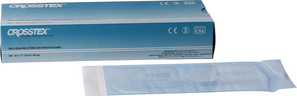 Crosstex autoklaveposer m/klæb 11 x 28 cm, 200 stk.