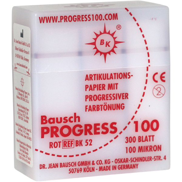 Bausch Progress art.papir, BK-52 rød, 300 stk