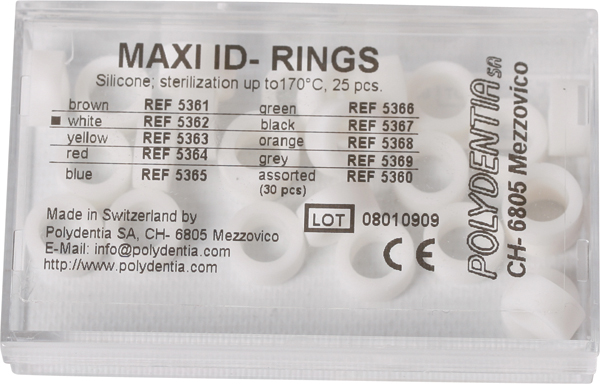 Farvemarkeringsringe maxi hvide, 25 stk.