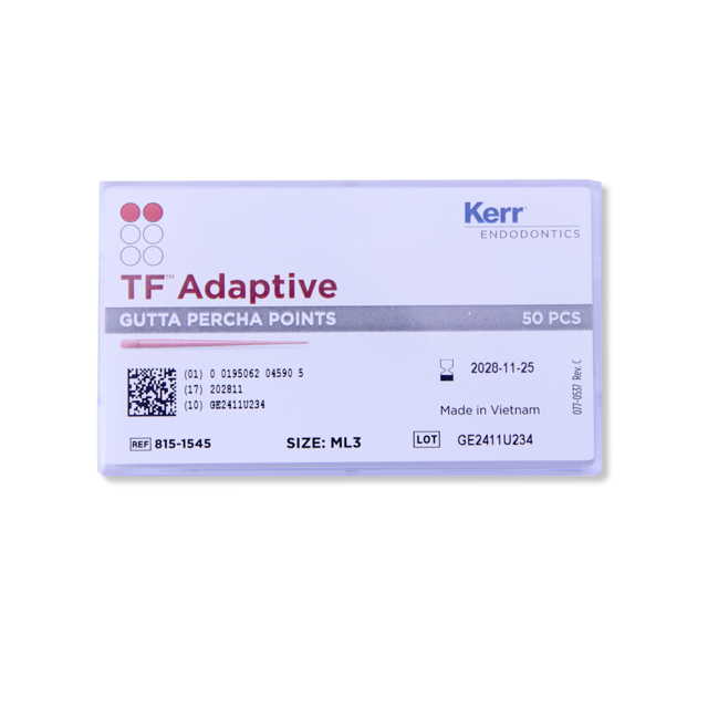 TF Adaptive guttapercha point,rød ML3, 50 stk