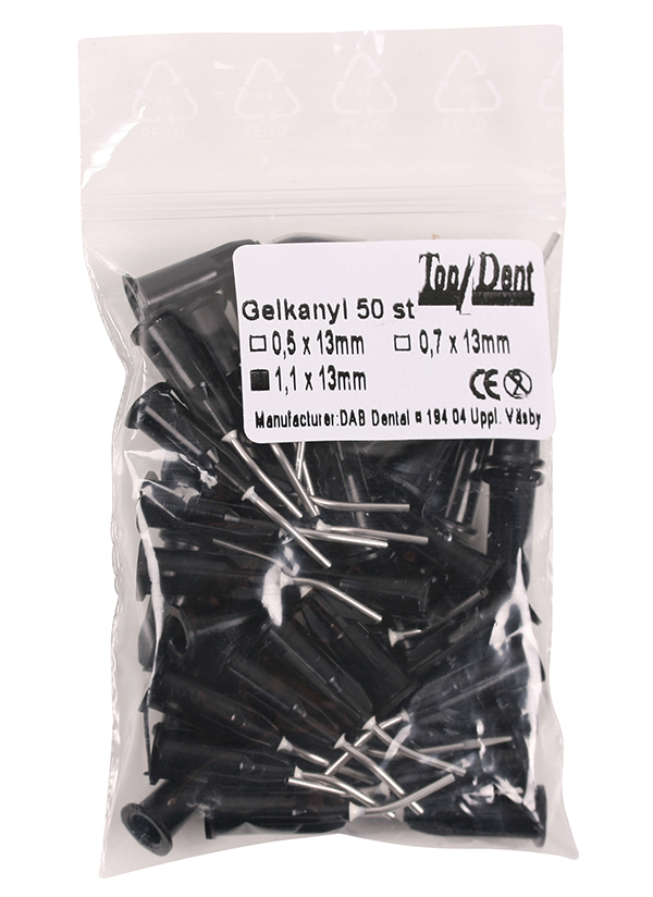 TopDent kanyler 1,1 x 13 mm, 50 stk.