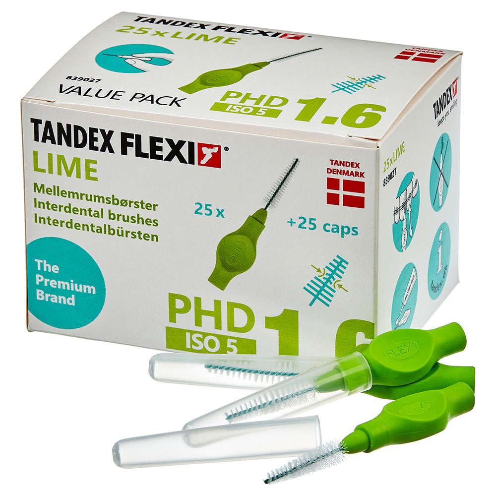 Tandex Flexi Value konisk fine limegrøn, 25 stk.