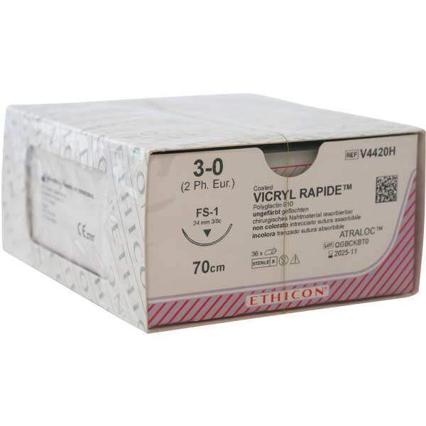 Ethicon sutur V4420H 3-0 vicryl rapid, 36 stk.