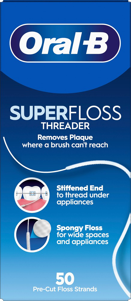 Superfloss Threader tandtråd, 12 x 50 stk.