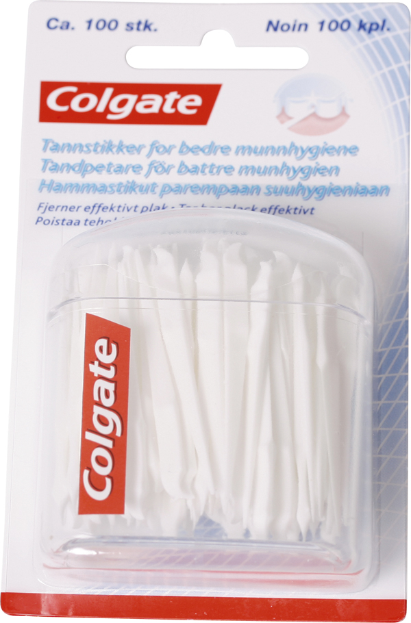 Colgate plast tandstikker, 10 x 100 stk.