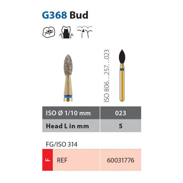 Diatech diamant fodbold FG G368-023-5-F, rød, 5stk