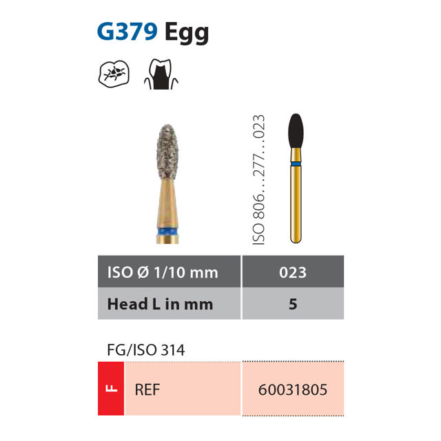 Diatech diamant fodbold FG G379-023-5-F, rød 5 stk