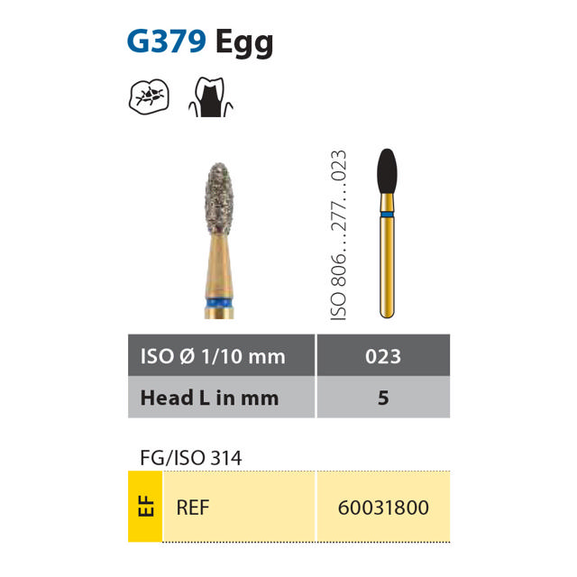 Diatech diamant fodbold FG G379-023-5-XF gul 5 stk
