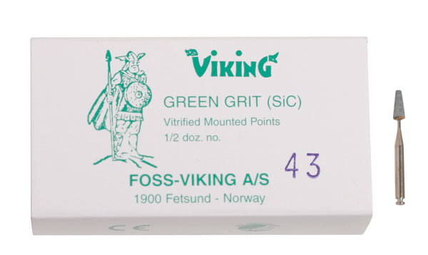 Viking slibesten grønne RA 43, 6 stk.