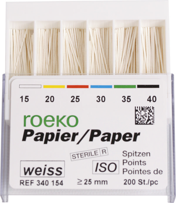 Roeko paper points hvide 015-040