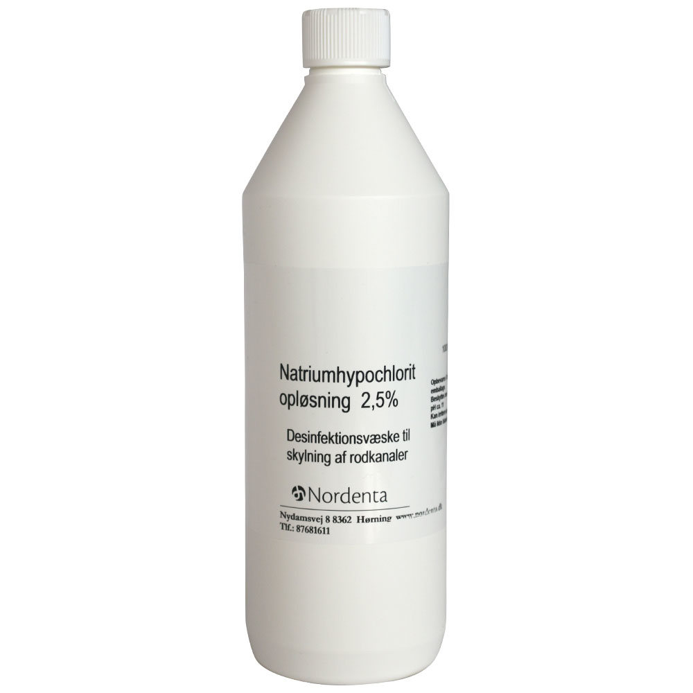 Nordenta natriumhypochlorit 2,5%, 1 liter