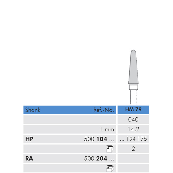 Meisinger stålfræser 79/045 RA, 5 stk.