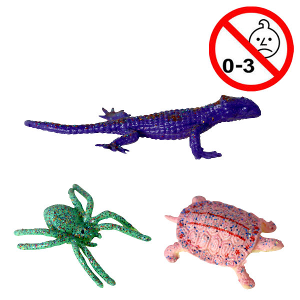 Legetøj, glitterdyr i pose, 100 stk.