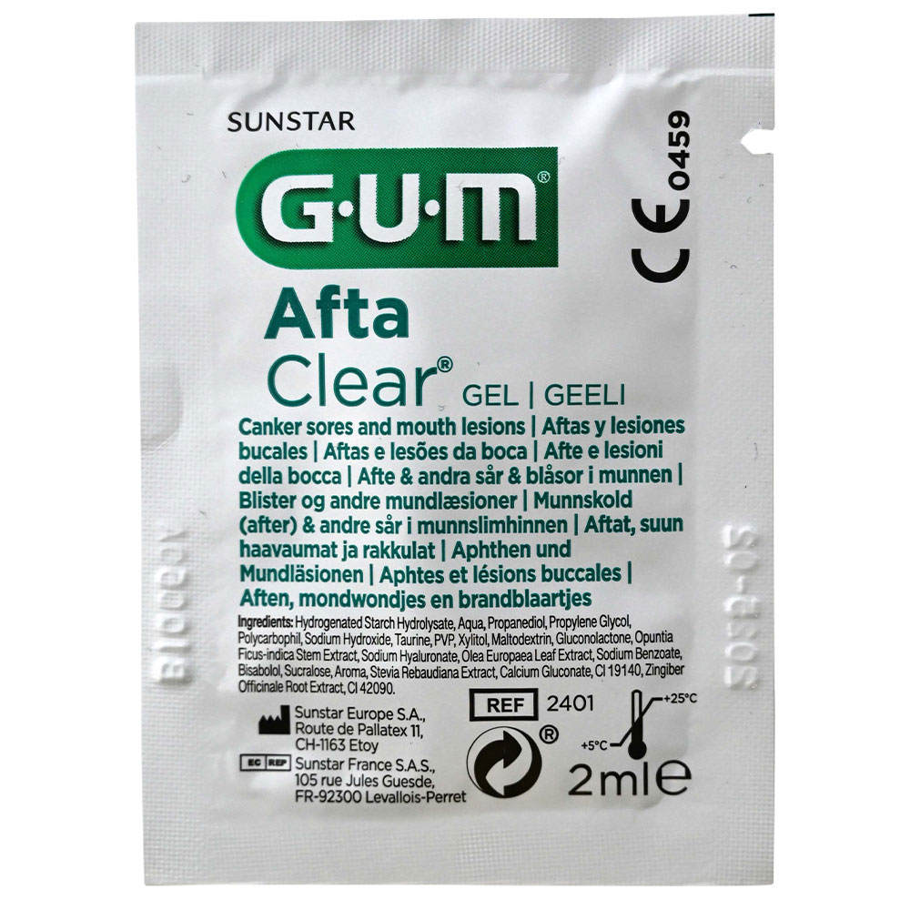 GUM AftaClear gel, prøve med 2 ml