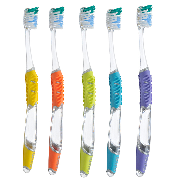 Gum tandbørster 493, Technique+, medium, 12 stk.