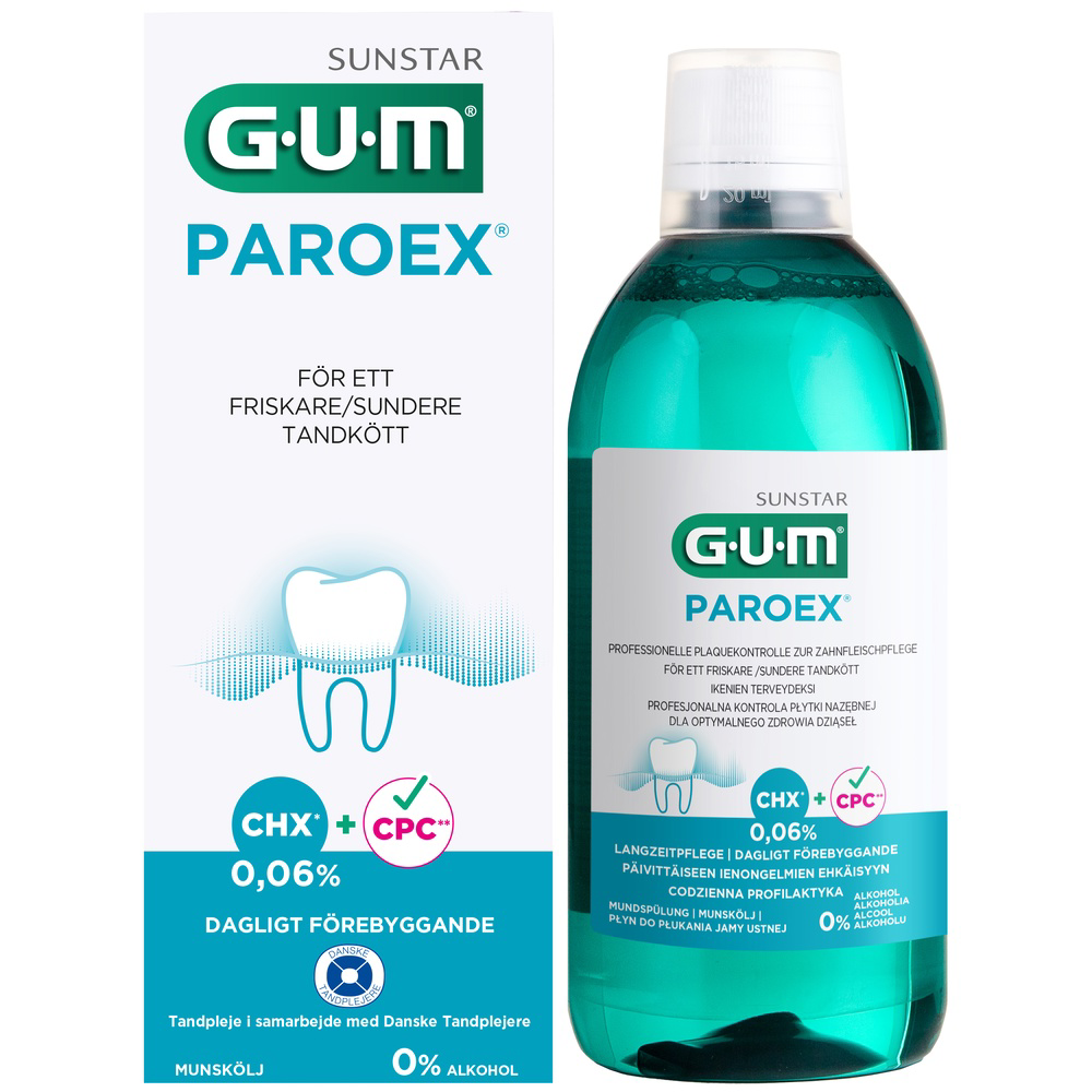 GUM Paroex mundskyl med 0,06% CHX, 500 ml