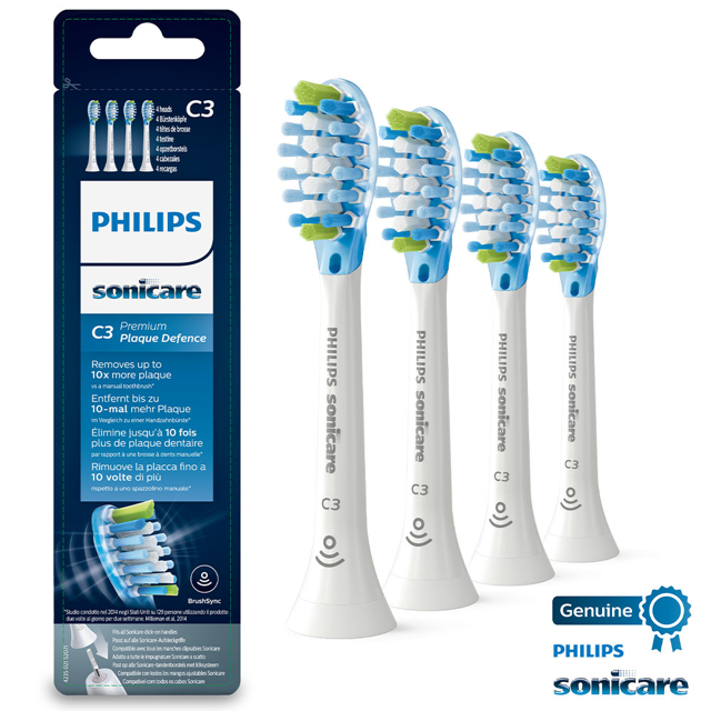 Premium Plaque Defence børstehoveder, hvide 4 stk.