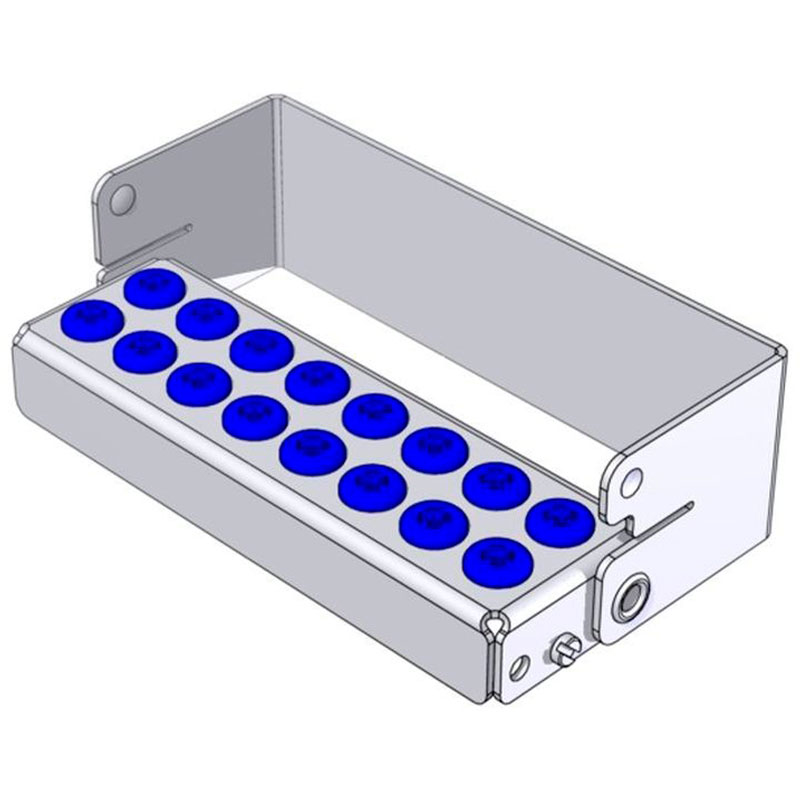 Nichrominox Plug In borholder, blå, til 16 bor