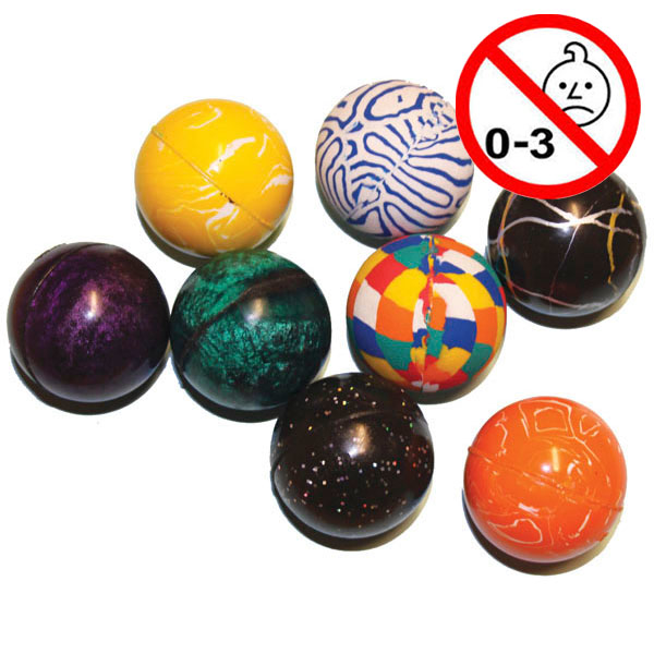 Legetøj, hoppebolde, 45 mm, ass. farver, 50 stk.