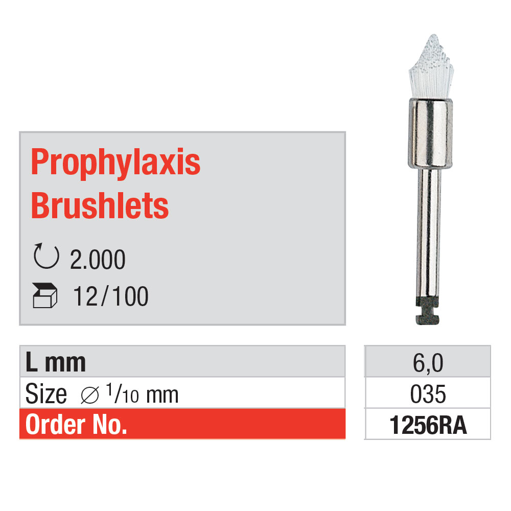 Edenta profybørster spidse RA 1256/035 hvid 100stk