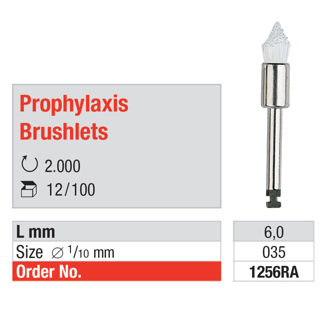 Edenta profybørster spidse RA 1256/035 hvid 100stk