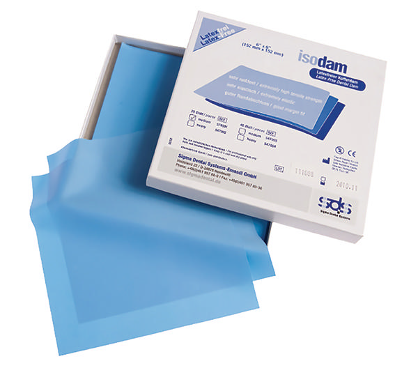 Isodam non-latex kofferdam heavy, blå, 20 stk.