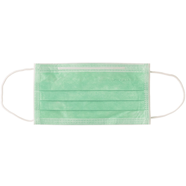 Monoart mundbind type II m/elastik, grøn, 50 stk