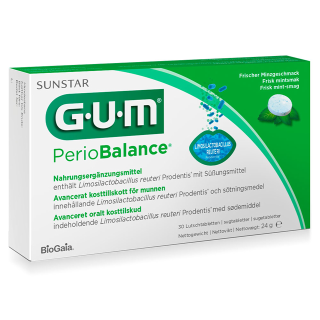 GUM Periobalance, probiotisk sugetablet, 30 stk