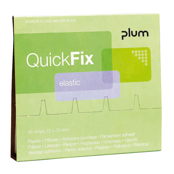 QuickFix refill med 45 elastiske tekstil plastre