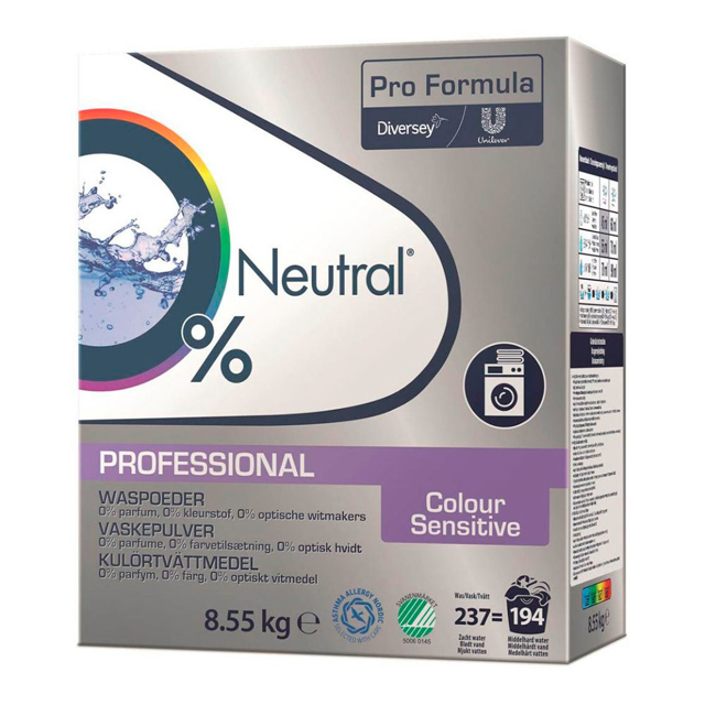 Neutral Prof. Color Sensitive vaskepulver, 8,55 kg