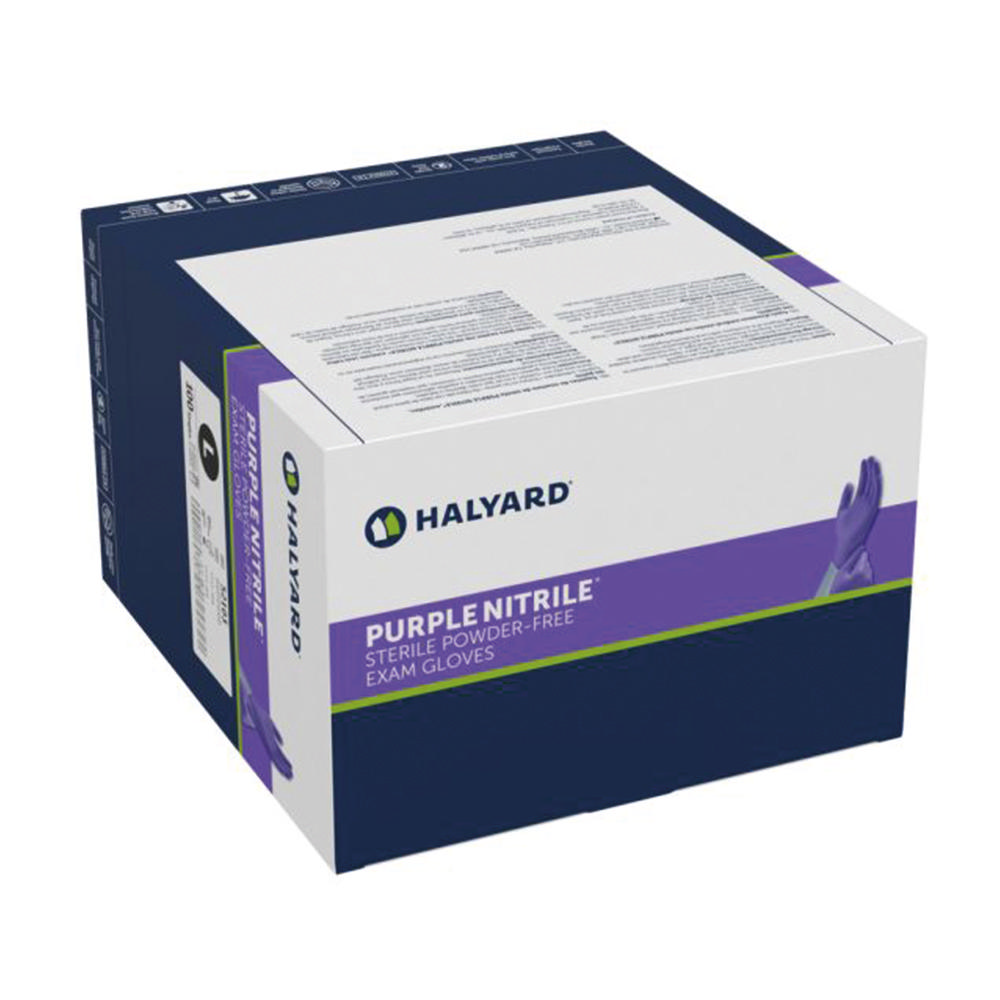 Purple Nitrile handsker, sterile, str. L, 50 par