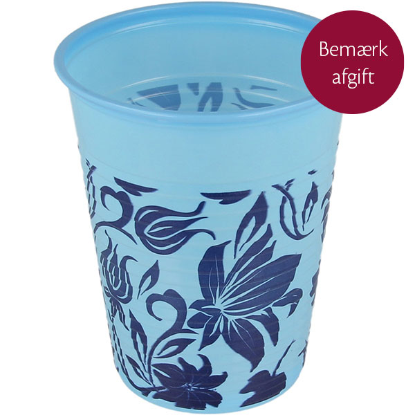 Monoart bægre 180 ml blomster blå, 1000 stk.