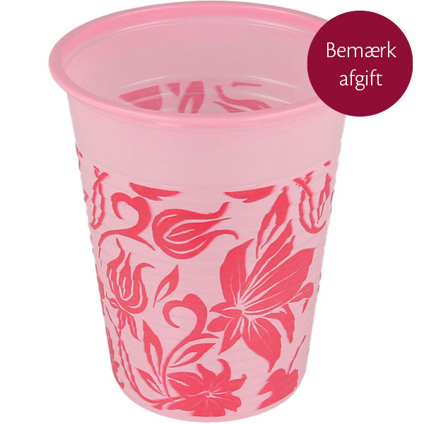 Monoart bægre 180 ml blomster pink, 1000 stk.
