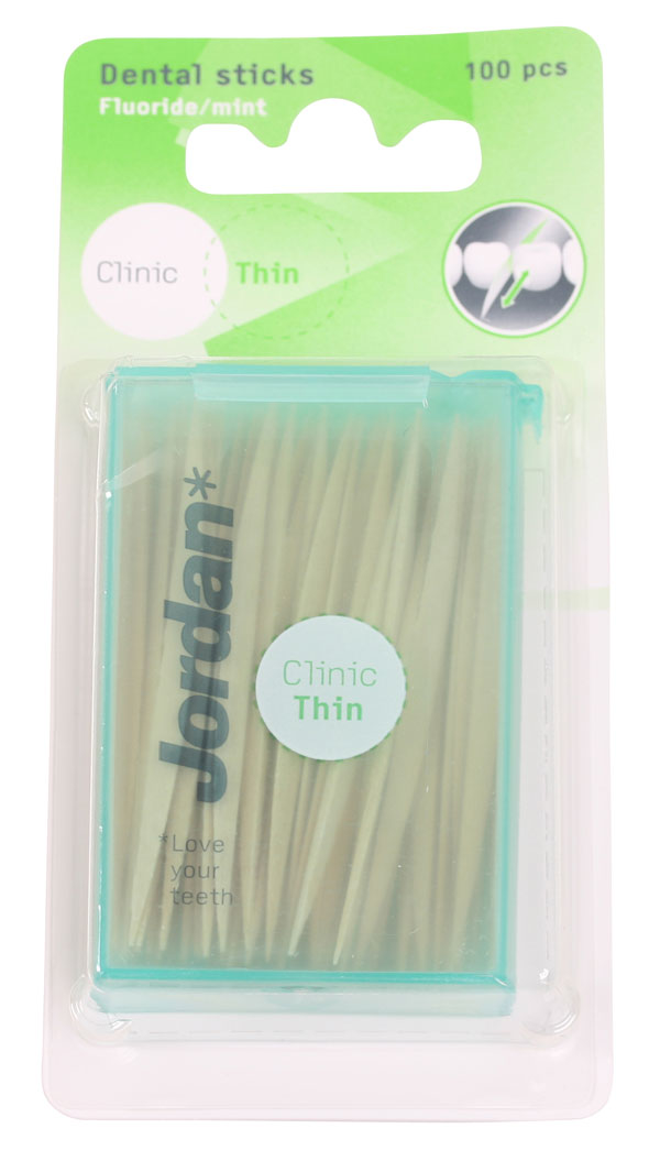 Jordan tandstikkere, tynd, 100 stk.