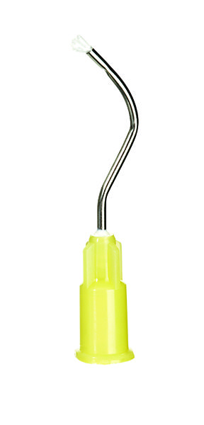Metal Dento-Infusor tips, 19G, gul m/metal, 100stk