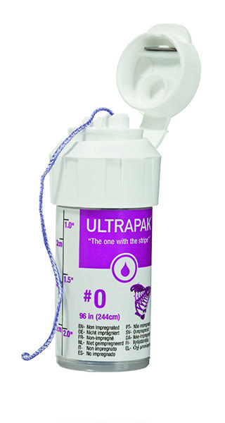 Ultrapak pochetråd nr. 0, Ø 0,4 mm, lilla, 244 cm