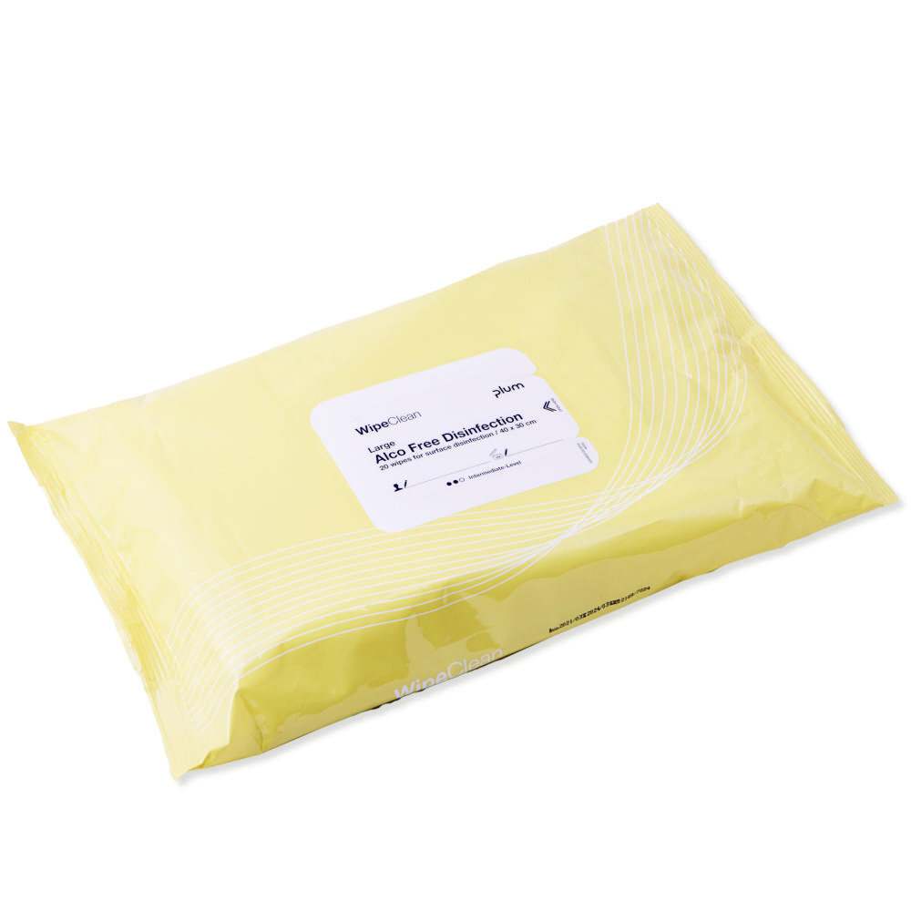 Udgået - WipeClean Alco Free Disinfection, L, 20 stk.