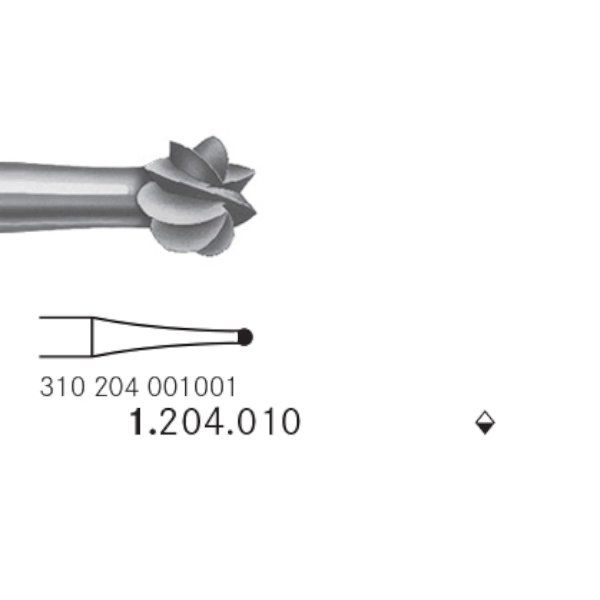Komet stålbor rosen 010 RA, 6 stk
