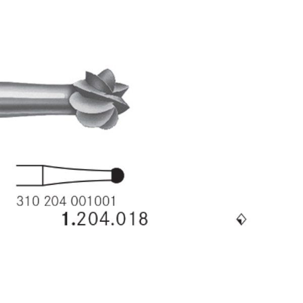 Komet stålbor rosen 018 RA, 10 stk